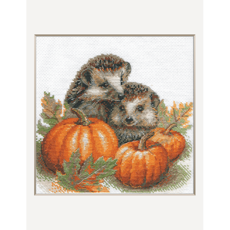 Kreuzstich-Set Aine Collection A1021 – „Igel bei der Ernte“