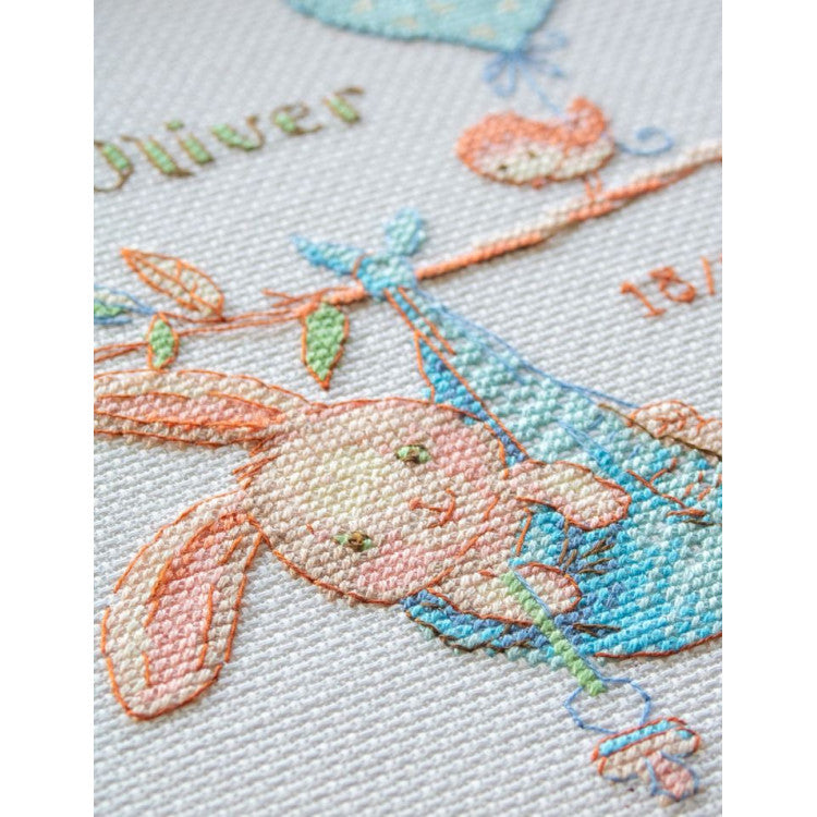 Kit punto de cruz Boy Birth Sampler A1028 Aine