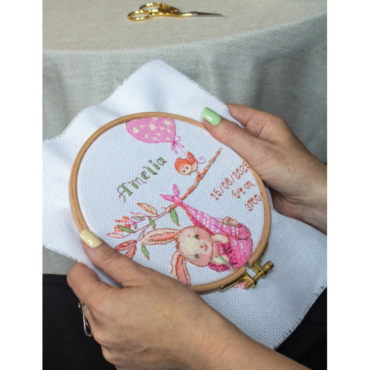 Kit punto de cruz Girl Birth Sampler A1029 Aine