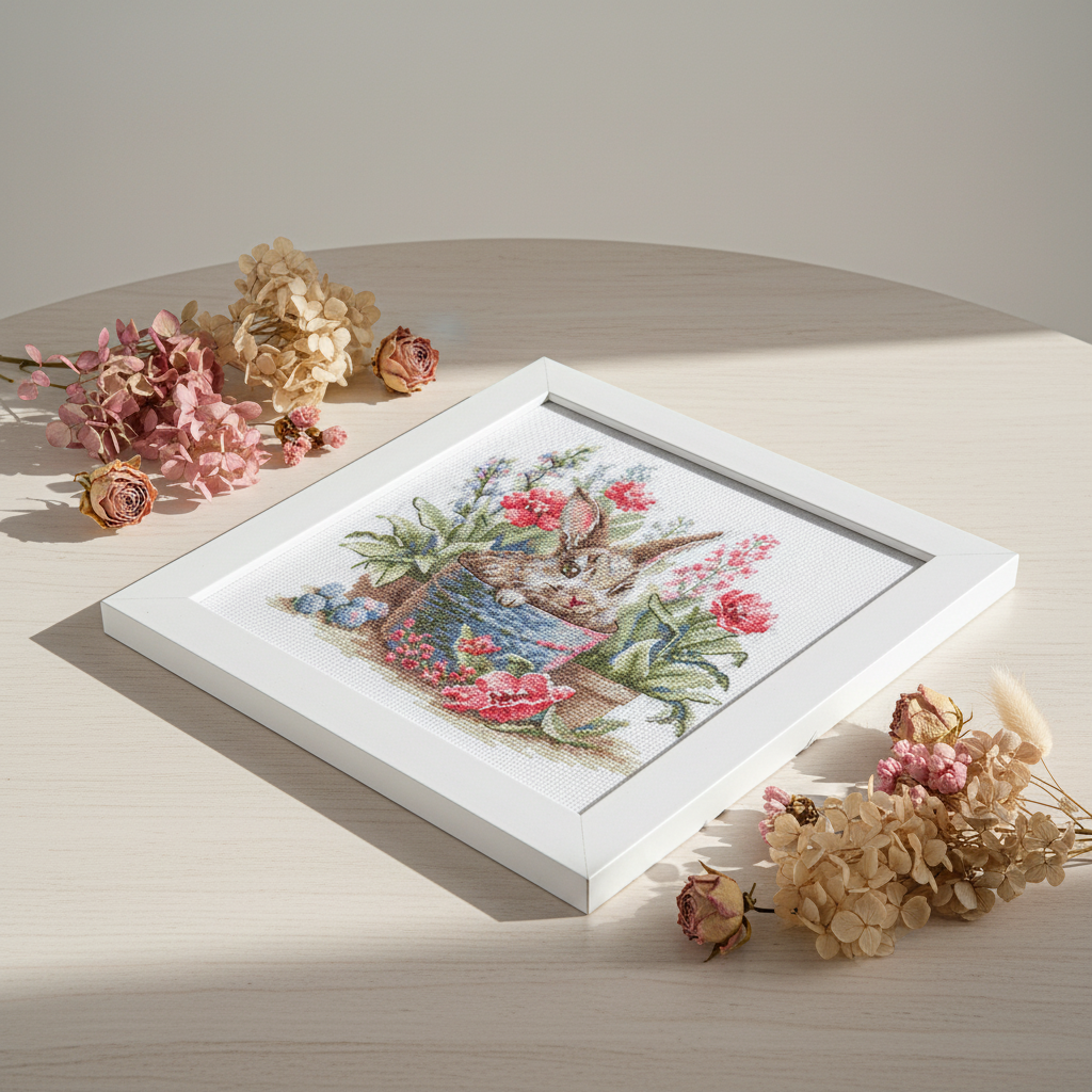 Kit punto de cruz Blooming Bunny A1030 Aine