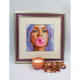 Aine Cross Stitch Kit A1032 Bubblegum Dreams – Modern Portrait on 14 Aida