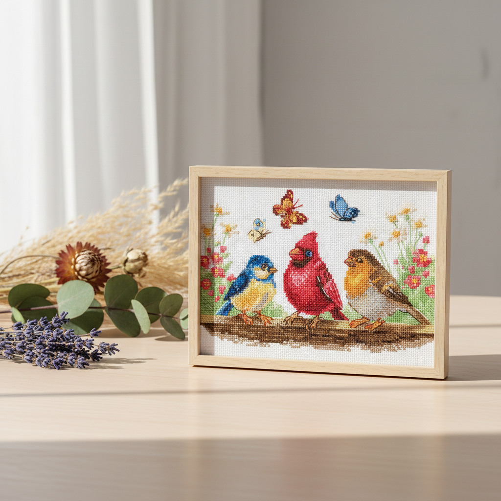 Kit punto de cruz Spring Birds A1040 Aine