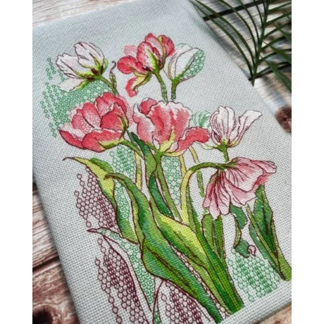 Kit de punto de cruz Riolis 2354 – Graceful Tulips, tulipanes, 21 × 30 cm