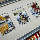 Riolis Cross Stitch Kit "By the Lake" 27x13 cm - Landscape with birds and lake
