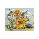 Kit de punto de cruz Aine SRA1033 Sunflowers in the Wind – Girasoles al Viento 30x24 cm