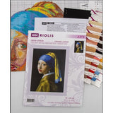 Kit de punto de cruz Riolis 2373 – La joven de la perla según J. Vermeer, 30 × 40 cm