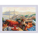 Kit de punto de cruz Riolis 2342 – Istanbul Cats, gatos en Estambul, 40 × 30 cm