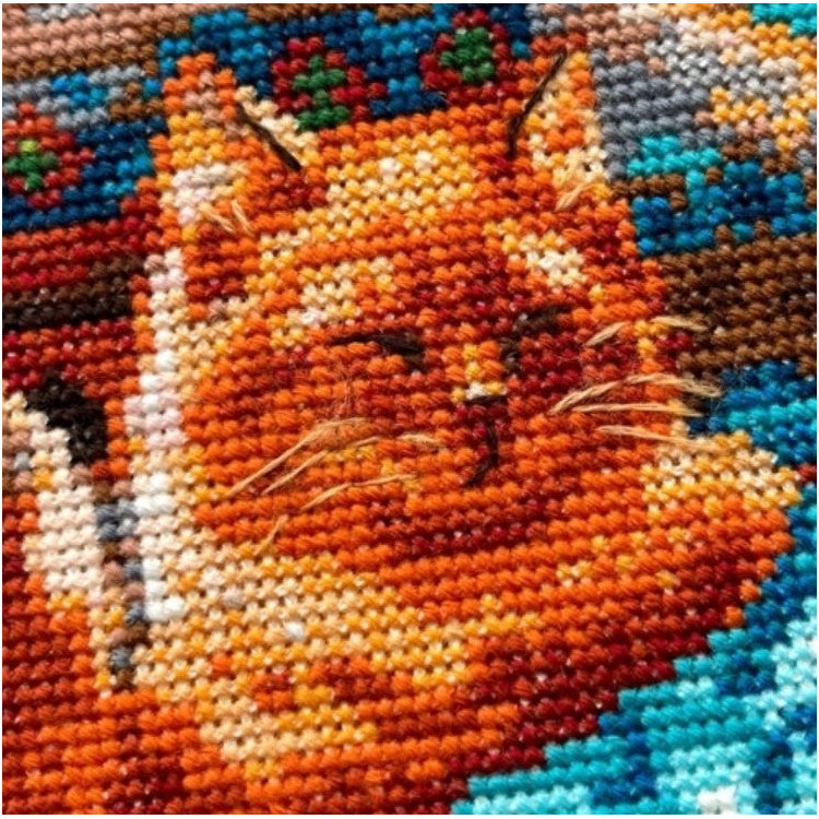 Kit de punto de cruz Riolis 2342 – Istanbul Cats, gatos en Estambul, 40 × 30 cm