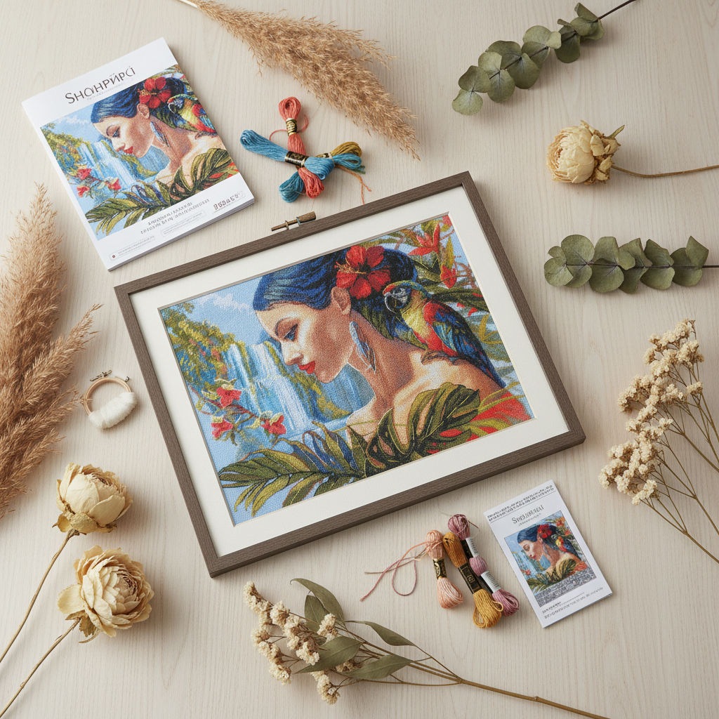 Kit punto de cruz Mother Nature Tropics A1027 Aine