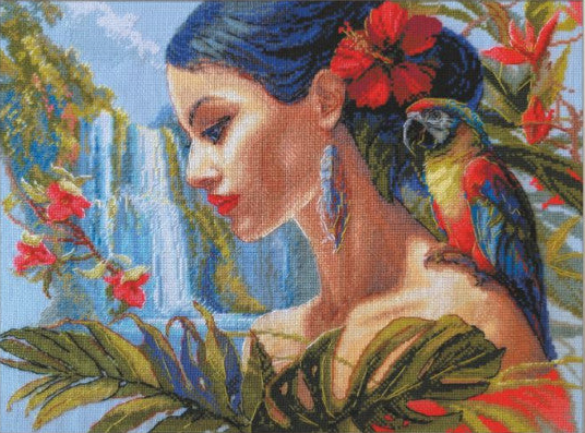 Kit punto de cruz Mother Nature Tropics A1027 Aine