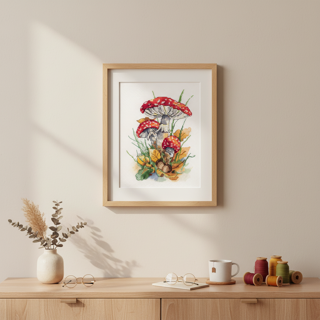 Klart cross stitch kit - "Magical Amanitas" KL8-515