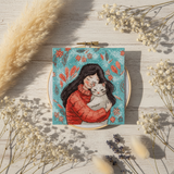 Kit de point de croix KLART « Fille au chat » 8-559