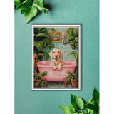 Cross Stitch Kit "Water Treatments" PANNA PJ-7545 – Dog in Bathtub 22x29.5 cm Aida 18