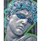 Cross Stitch Kit "David" PANNA PNK-7549 – Embroidery on clothes with soluble canvas 21x26 cm