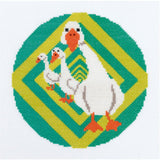Cross Stitch Kit "Hypno Geese" PANNA PNK-7554 – Embroidery on clothes with soluble canvas 17x17 cm