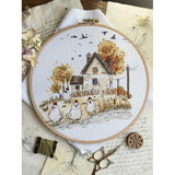 Kit de punto de cruz Andriana SANH-08 Mistresses of the Yard – Dueñas del Patio 22,5x21 cm