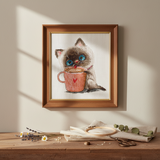 Kit de point de croix "Les amateurs de café. Chat" SANK-64