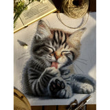 Kit de punto de cruz Andriana SANM-46 Soft Paws – Gatito con Patitas Suaves 27x27,5 cm