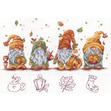 Kit de Punto de Cruz "Gnomos de Otoño" SANO-34