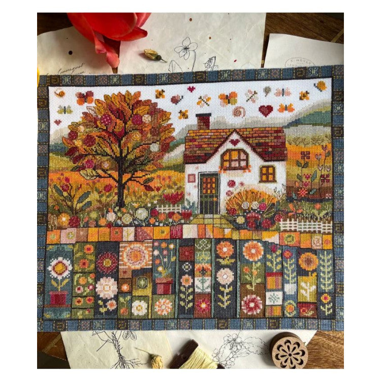 Cross Stitch Kit "Autumn Patterns" Andriana SANO-36 - Decorative Autumn Landscape 32x27 cm Aida 16 ct