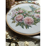 Kit de point de croix « Tendre pivoine » Andriana SANP-79 – Pivoines romantiques 25x21 cm Aïda 16 ct