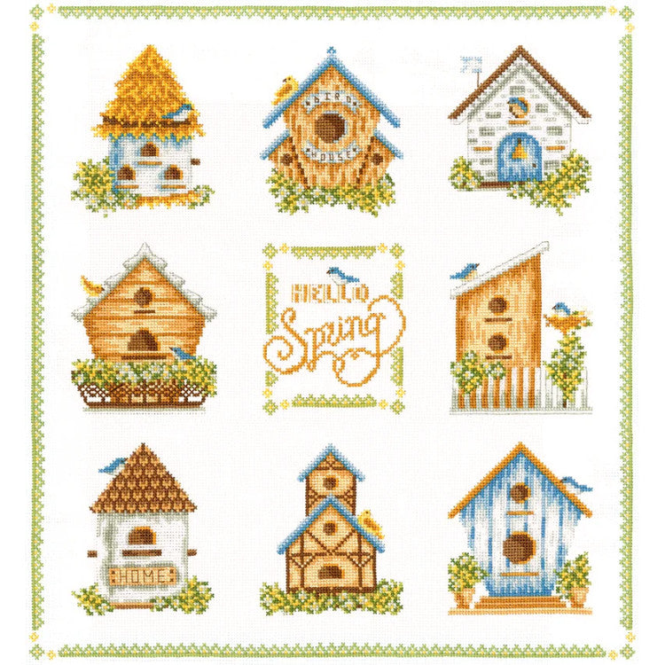 Birdhouses – Cross Stitch Kit SANS-74 Andriana
