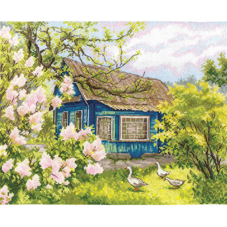 Kit de Punto de Cruz ANDRIANA SANS-77 – Lilacs near the House
