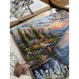 Cross Stitch Kit "Quiet Shore" Andriana SANT-21 – Natural landscape with lake 19x18.5 cm