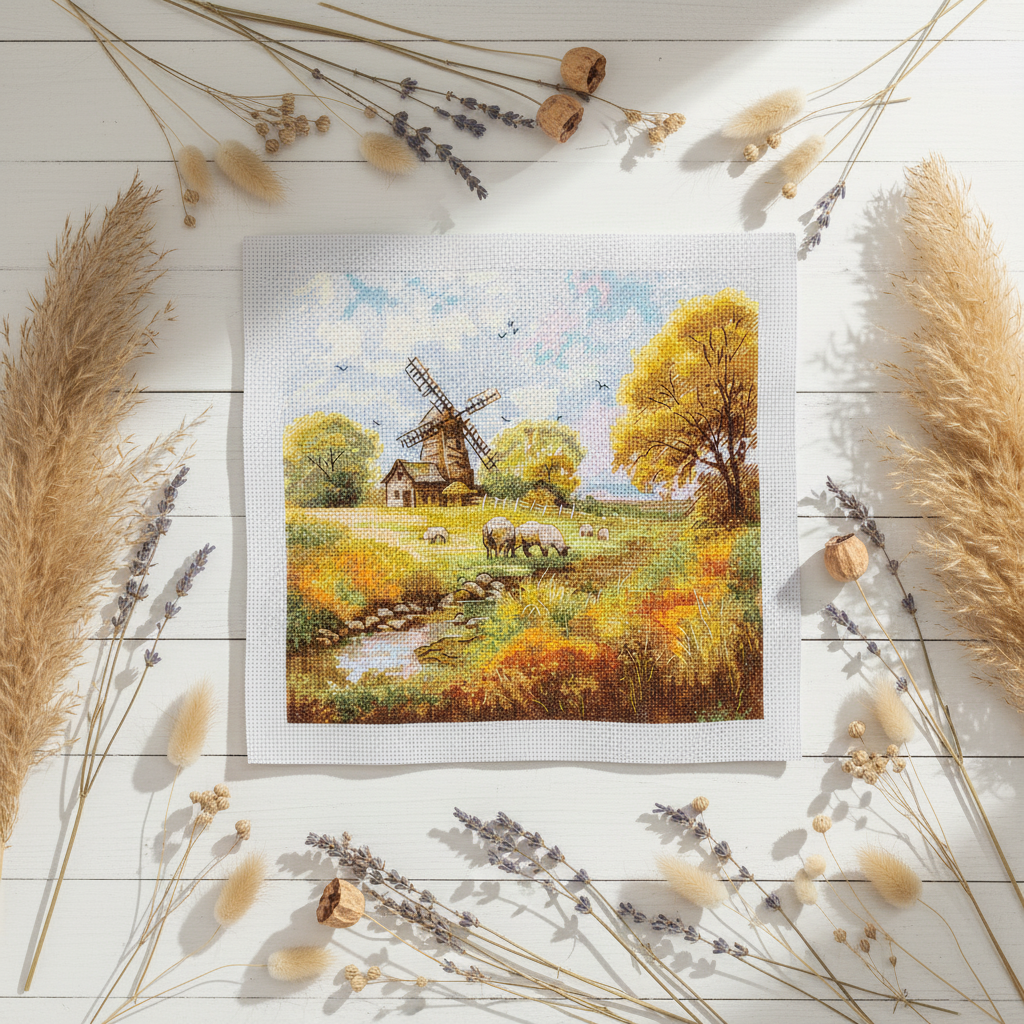 Cross Stitch Kit "At the Old Mill" - Andriana SANU-09