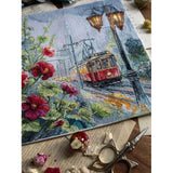Cross Stitch Kit "Morning Tram" Andriana SANU-11 - Urban tram 24.5x27 cm Aida 16 ct