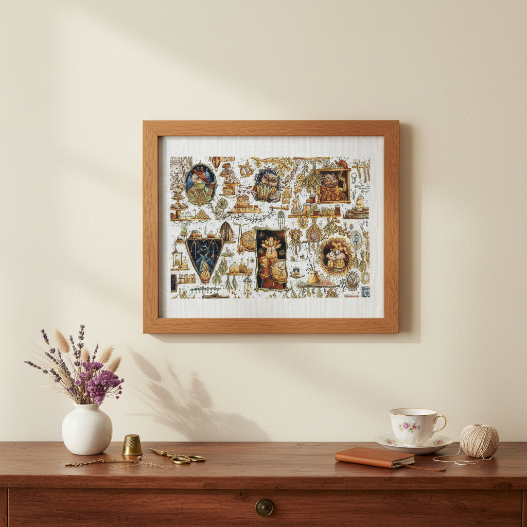 Kit de Punto de Cruz "Bestias Mágicas" SANV-48 de Andriana