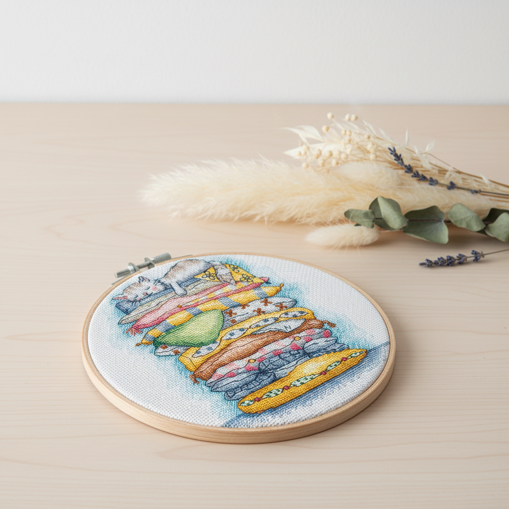 The Cat is Resting – Andriana Cross Stitch Kit SANV-55