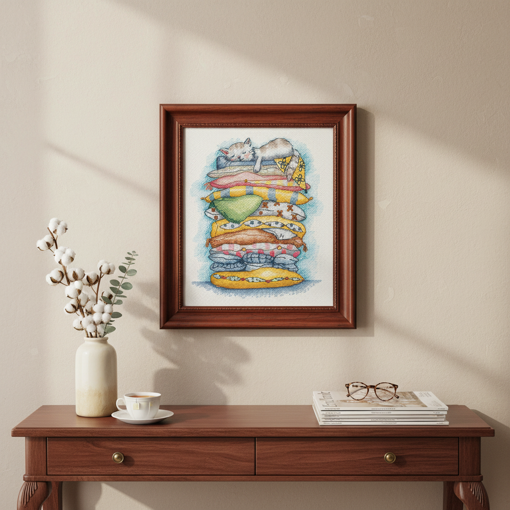 The Cat is Resting – Andriana Cross Stitch Kit SANV-55