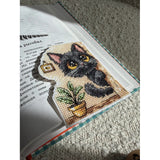 Kit de punto de cruz Andriana SANZ-76 Bookmark Baby – Marcapáginas Gatito 7,5x10 cm