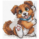 Kit de punto de cruz Andriana SANZ-77 Bookmark Friend – Marcapáginas Perrito 9x9,5 cm