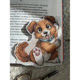Kit de punto de cruz Andriana SANZ-77 Bookmark Friend – Marcapáginas Perrito 9x9,5 cm