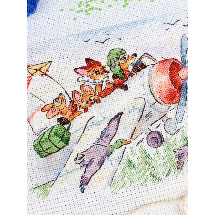 Kit de punto de cruz MP Studia SM-1250 Let’s Fly South – Volamos al Sur 15x20 cm