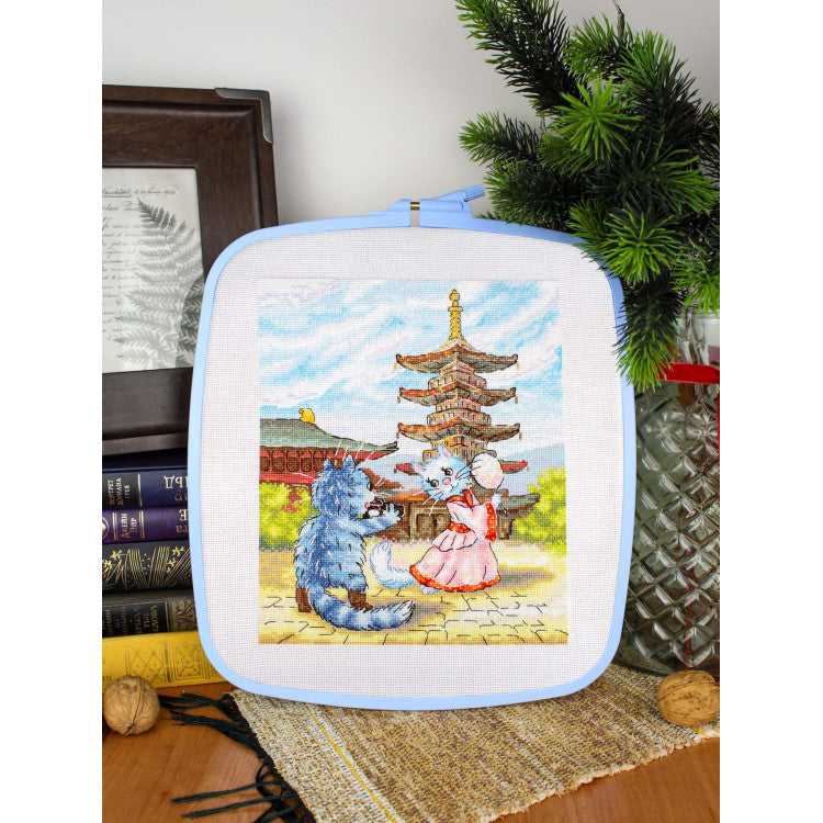 MP Studia Graceful Dance SNV-1013 dancing cats cross stitch kit