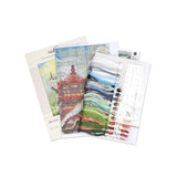 Cross Stitch Kit MP Studia Air Travel SNV-1016 cat traveling on a crane