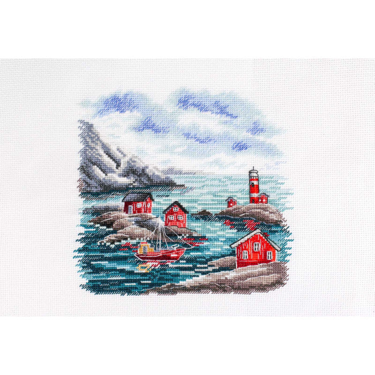Vista adicional de Kit de punto de cruz MP Studia SNV-953 – Costa escandinava 16x16 cm