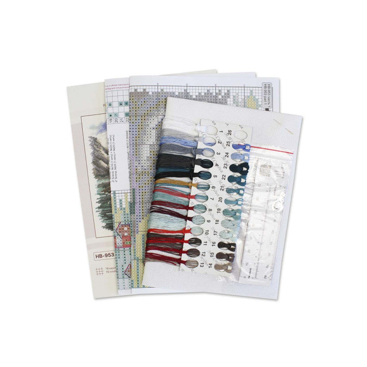 Vista adicional de Kit de punto de cruz MP Studia SNV-953 – Costa escandinava 16x16 cm