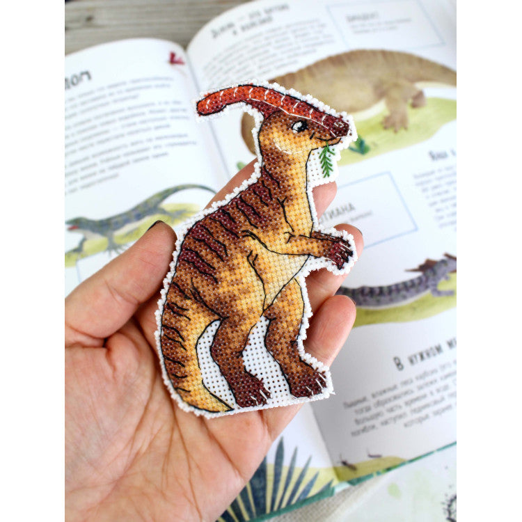Kit de punto de cruz MP Studia SR-1340 – Dinosaurs. Parasaurolophus, parasaurolophus