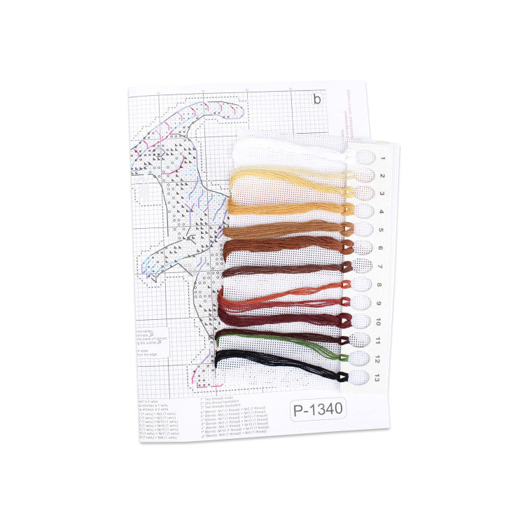 Kit de punto de cruz MP Studia SR-1340 – Dinosaurs. Parasaurolophus, parasaurolophus