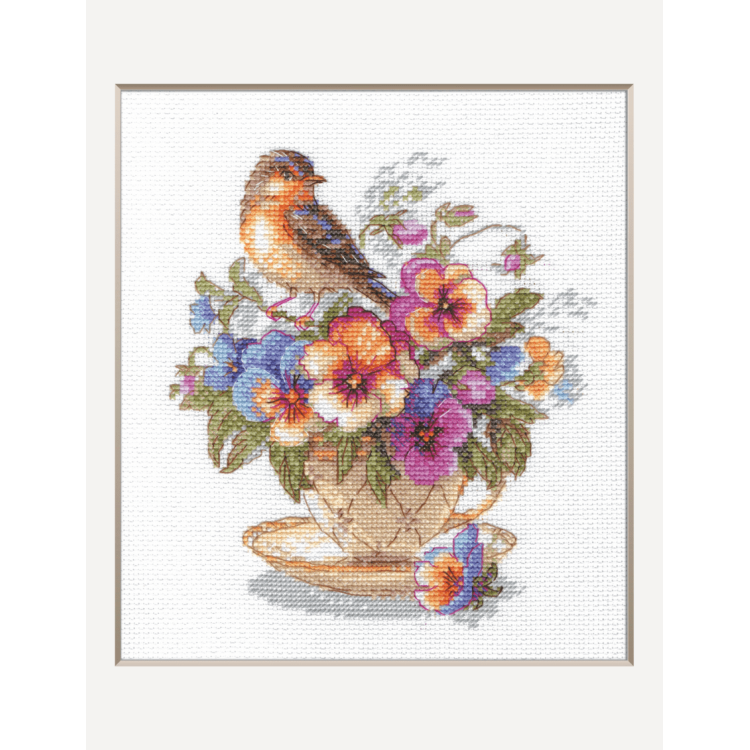 Kit de punto de cruz Aine Collection SRA1025 – “Tea Blossom”
