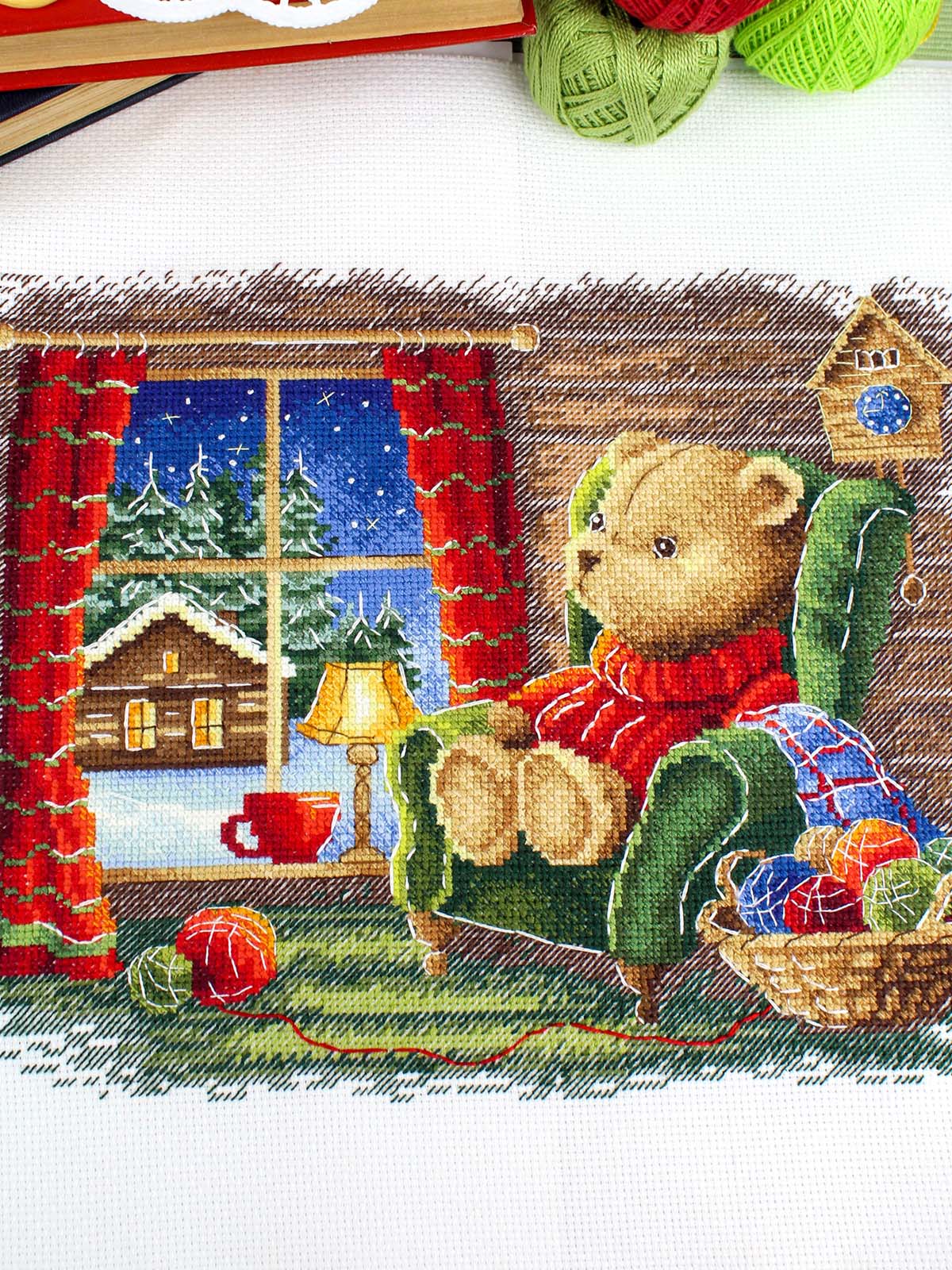 Vista adicional de Kit de punto de cruz MP Studia SNV-925 – Quiet Evening 20x25 cm