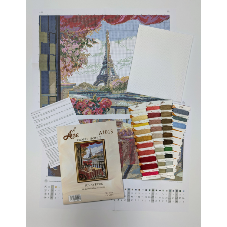Kreuzstich-Set - Aine Collection "Sunny Paris" A1013