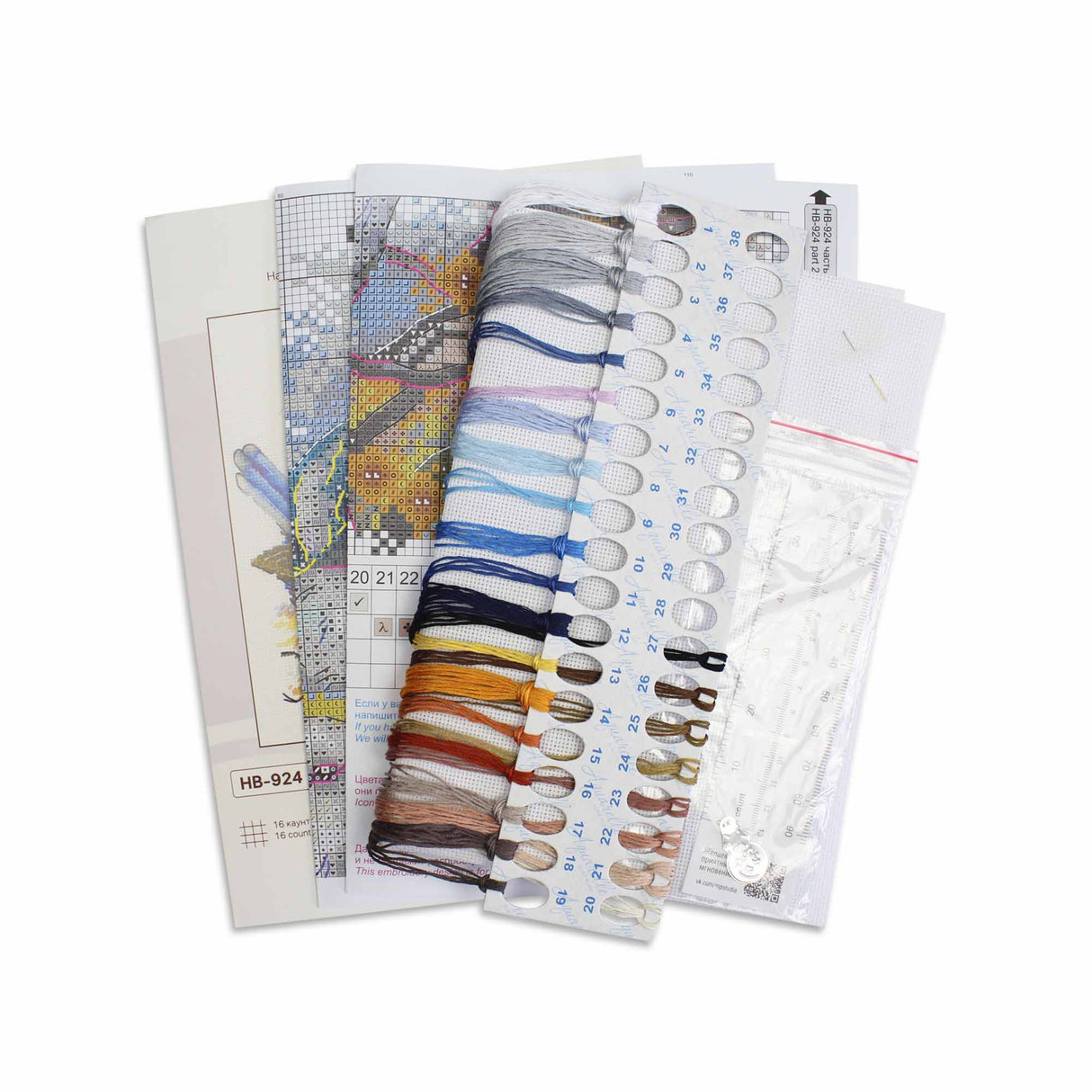 Kit de Punto de Cruz "Aristócratas emplumados" SNV-924