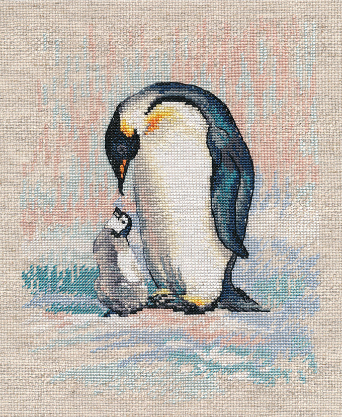 Kit de punto de cruz Oven S1606 – Penguins 17x23 cm