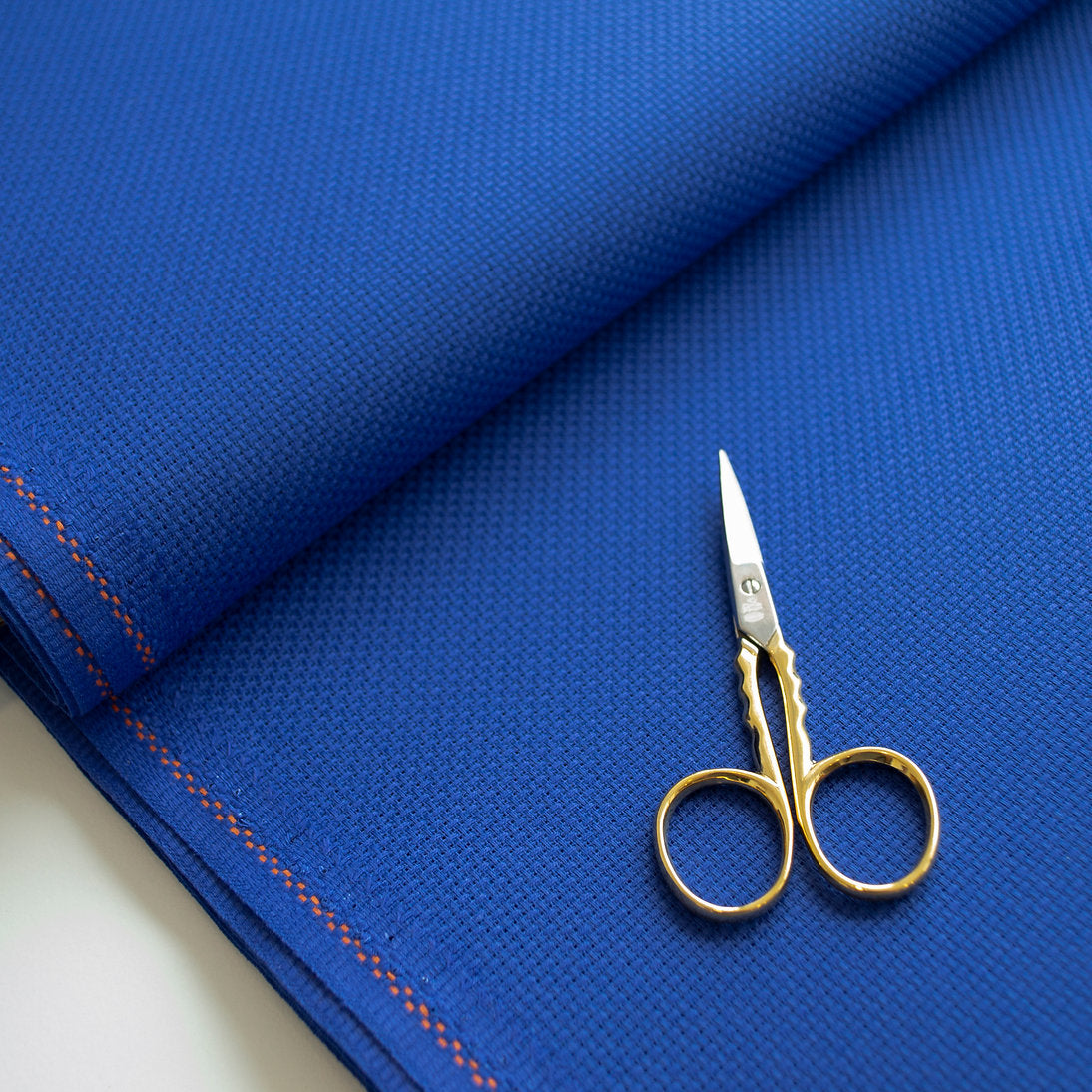 Tela Aida 14 ct 3706/567 azul de Zweigart para punto de cruz, algodón 100 %