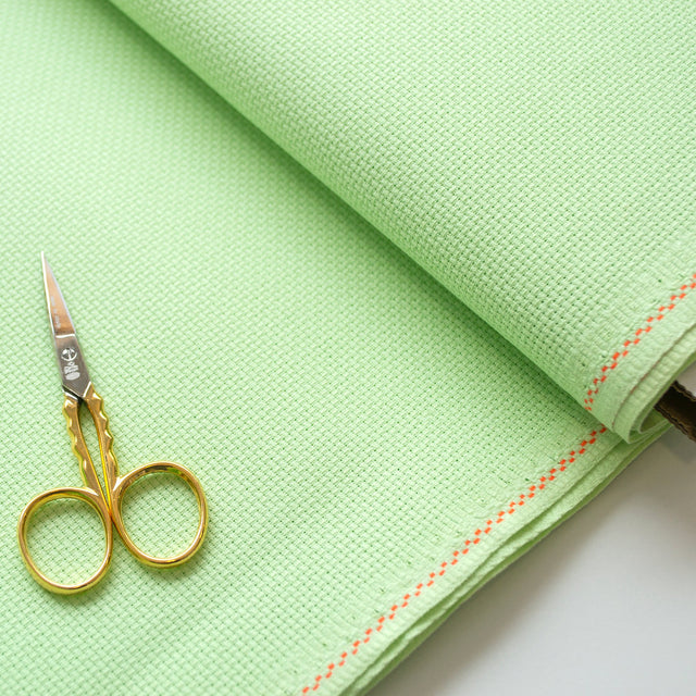 Tela Aida Stern 14 ct Lime de Zweigart para punto de cruz, algodón 100 % de alta calidad